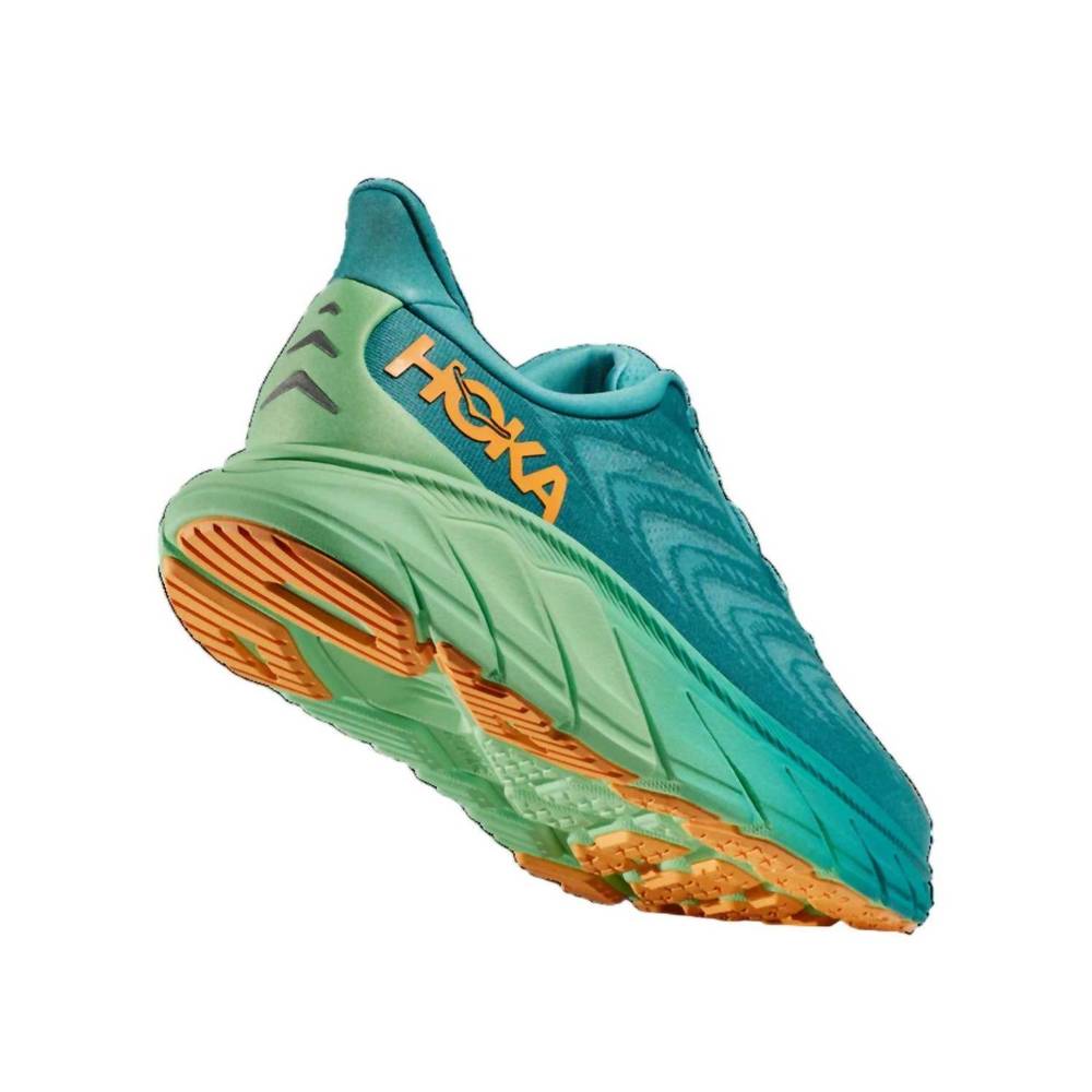 NEW HOKA men's arahi 6 running shoes in ocean mist/lime glow - Picture 2 of 2
